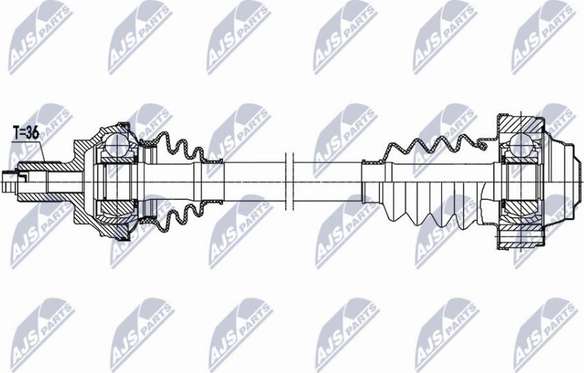 NTY NPW-VW-169 - Приводной вал avtokuzovplus.com.ua