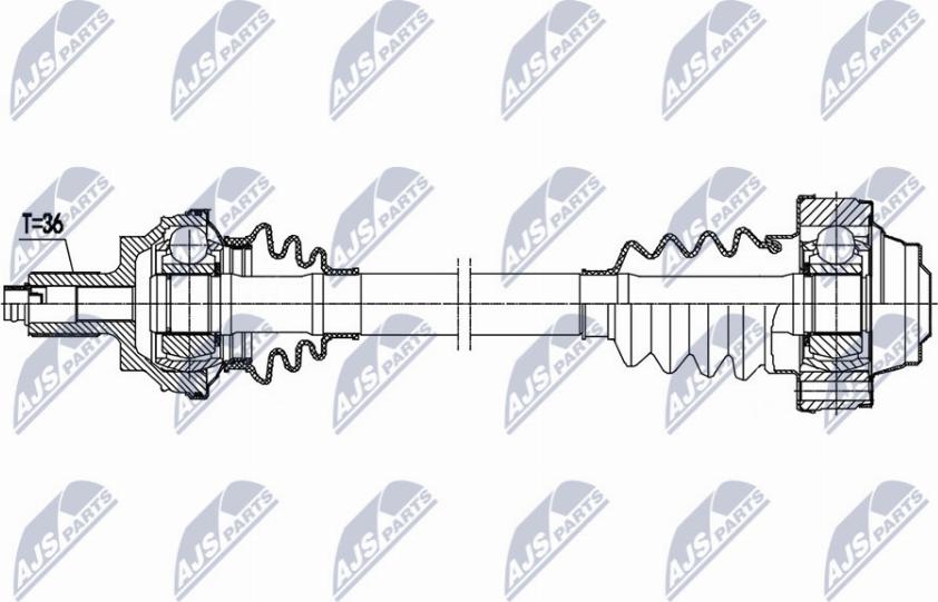 NTY NPW-VW-170 - Приводной вал avtokuzovplus.com.ua