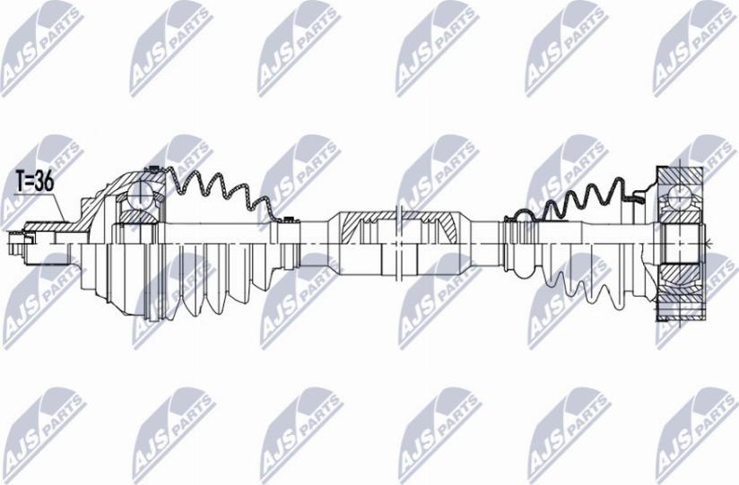 NTY NPW-VW-171 - Приводной вал avtokuzovplus.com.ua