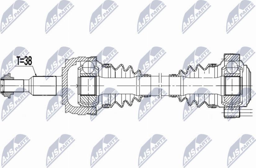 NTY NPW-VW-176 - Приводний вал autocars.com.ua