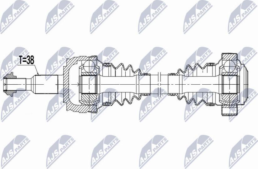 NTY NPW-VW-177 - Приводной вал avtokuzovplus.com.ua