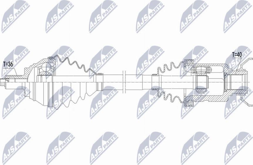 NTY NPW-VW-183 - Приводний вал autocars.com.ua