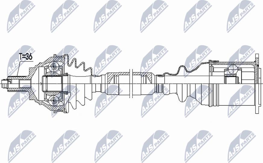 NTY NPW-VW-185 - Приводний вал autocars.com.ua