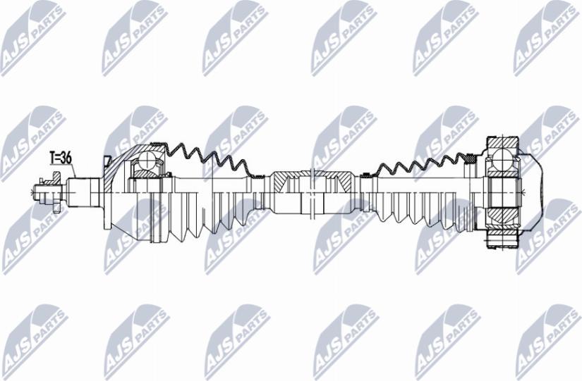 NTY NPW-VW-190 - Приводной вал avtokuzovplus.com.ua