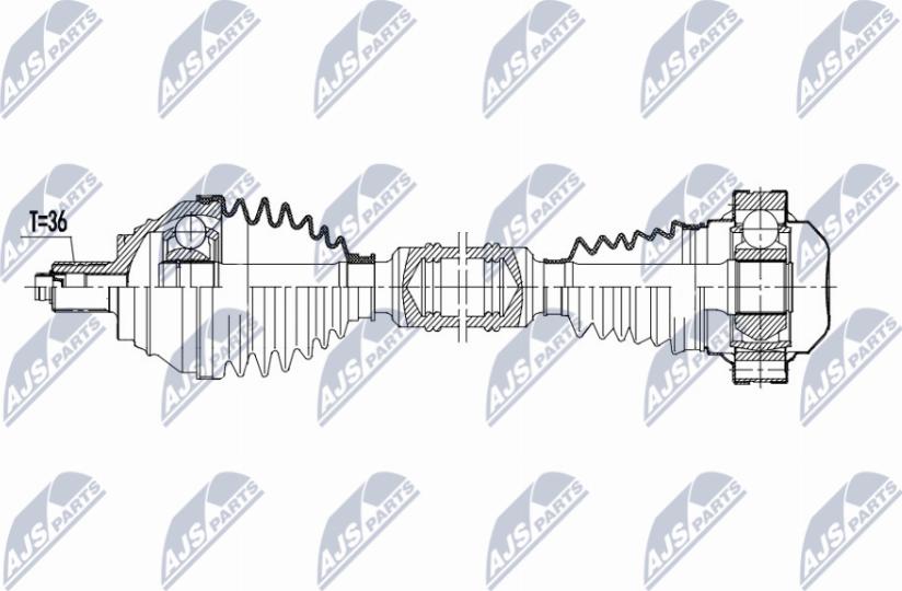 NTY NPW-VW-193 - Приводний вал autocars.com.ua