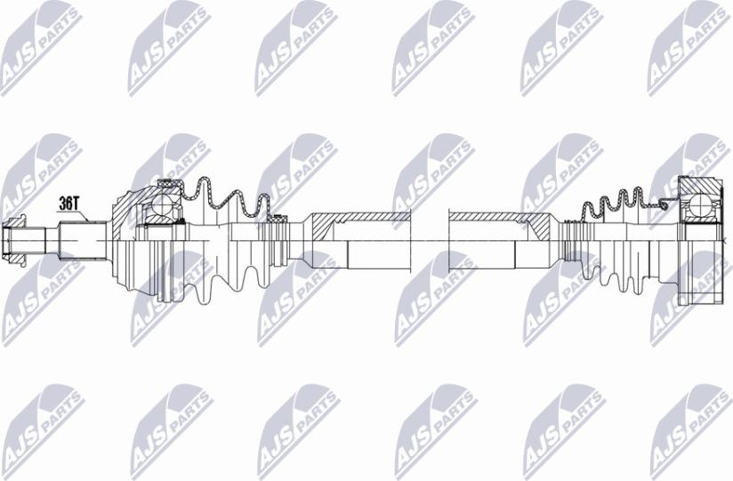 NTY NPW-VW-200 - Приводной вал avtokuzovplus.com.ua