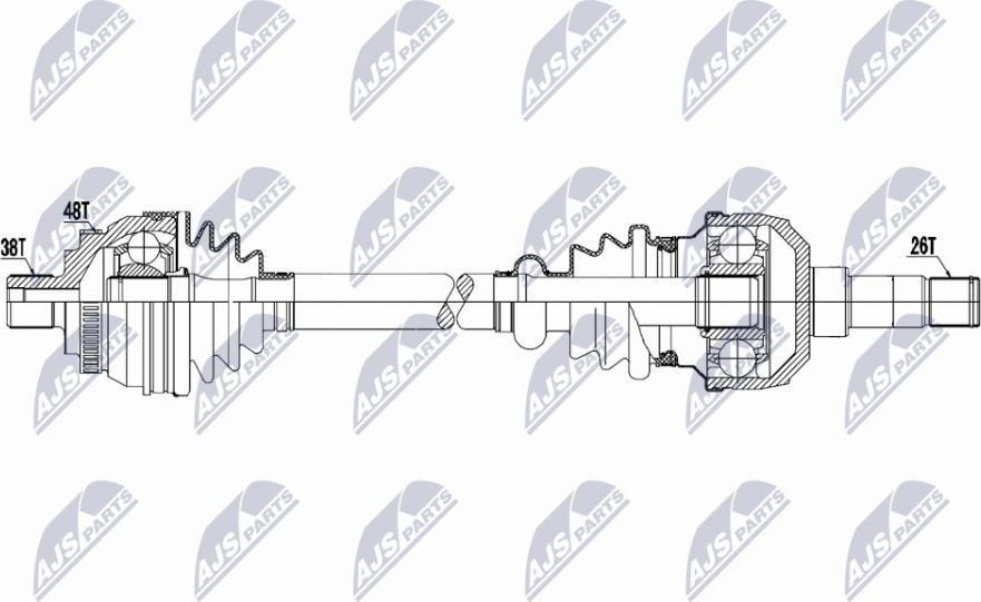 NTY NPW-VW-202 - Приводной вал avtokuzovplus.com.ua