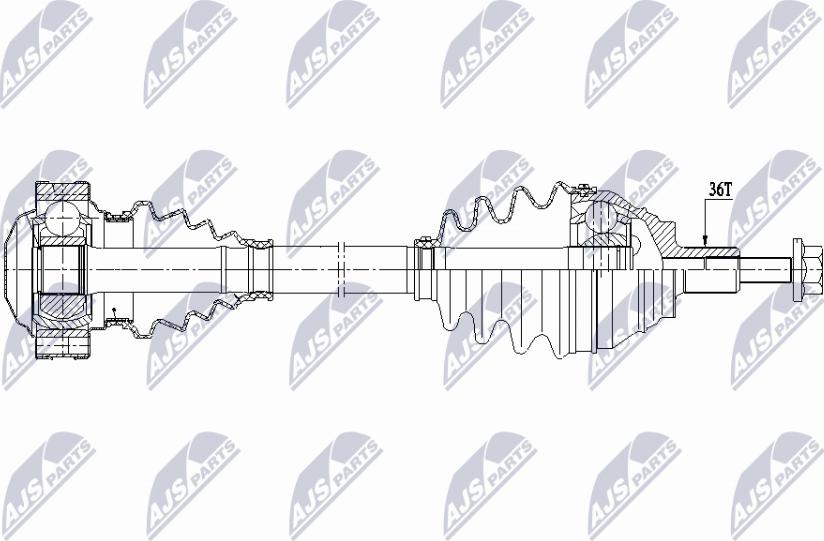 NTY NPW-VW-207 - Приводной вал avtokuzovplus.com.ua