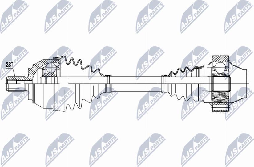 NTY NPW-VW-219 - Приводний вал autocars.com.ua