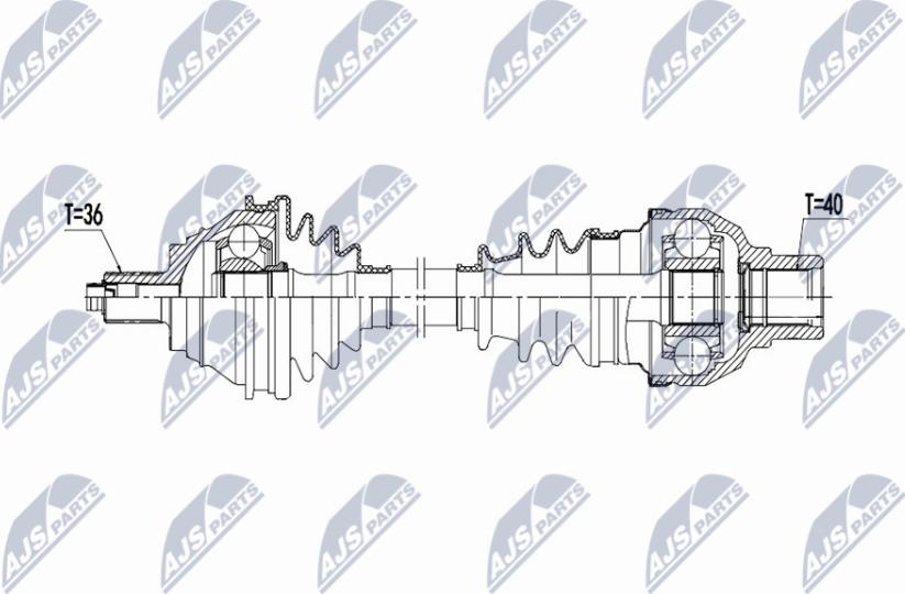 NTY NPW-VW-228 - Приводной вал avtokuzovplus.com.ua