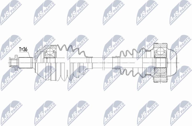 NTY NPW-VW-229 - Приводний вал autocars.com.ua