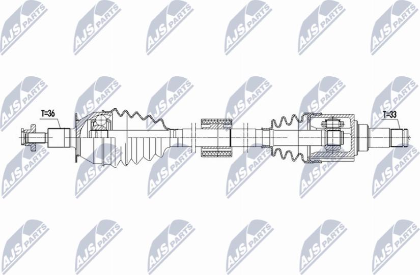 NTY NPW-VW-234 - Приводний вал autocars.com.ua