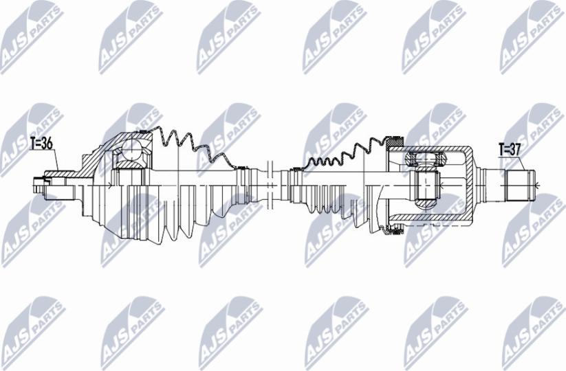 NTY NPW-VW-236 - Приводний вал autocars.com.ua