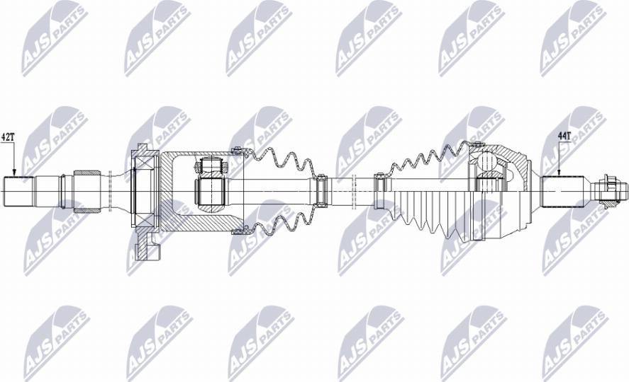 NTY NPW-VW-243 - Приводний вал autocars.com.ua