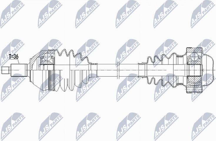 NTY NPW-VW-246 - Приводний вал autocars.com.ua