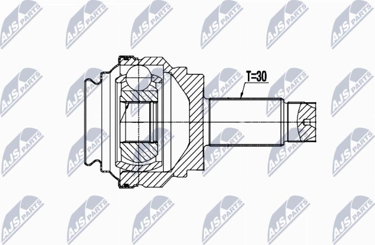 NTY NPZ-BM-031 - Шарнірний комплект, ШРУС, приводний вал autocars.com.ua