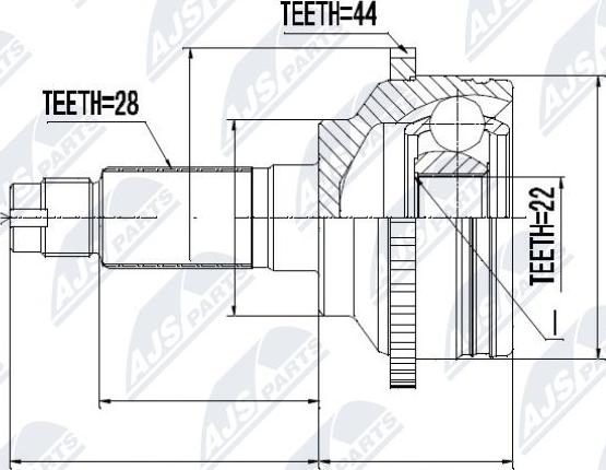 NTY NPZ-MZ-031 - Шарнирный комплект, ШРУС, приводной вал avtokuzovplus.com.ua