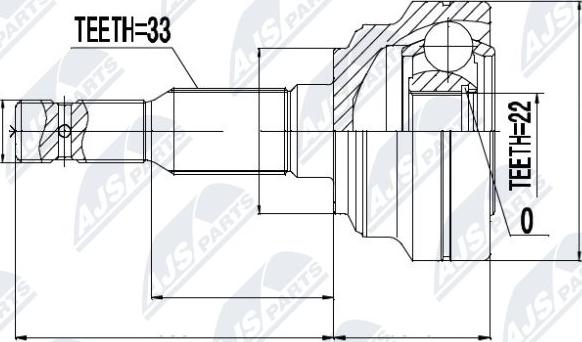 NTY NPZ-PL-010 - Шарнирный комплект, ШРУС, приводной вал avtokuzovplus.com.ua