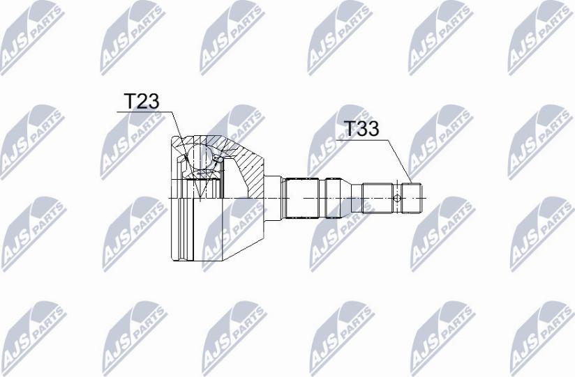 NTY NPZ-PL-043 - Шарнірний комплект, ШРУС, приводний вал autocars.com.ua