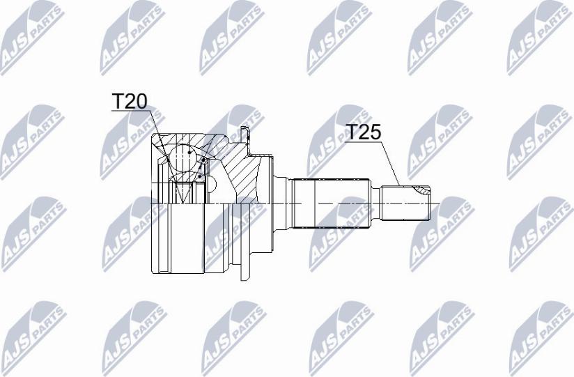 NTY NPZ-SU-035 - Шарнірний комплект, ШРУС, приводний вал autocars.com.ua