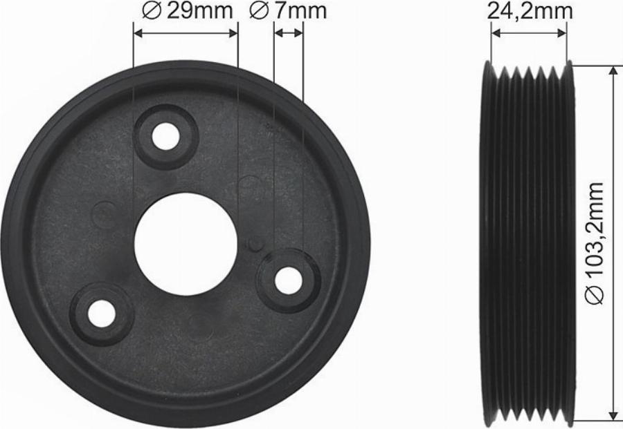 NTY RKP-RE-021 - Натяжна ролик, клиновий ремінь autocars.com.ua