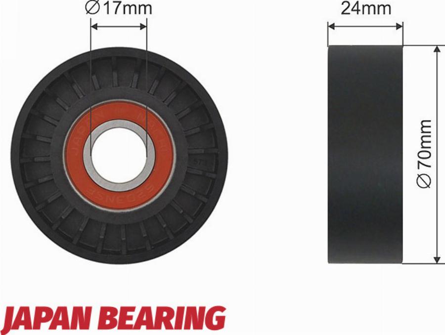 NTY RNK-AU-003 - Паразитний / провідний ролик, поліклиновий ремінь autocars.com.ua