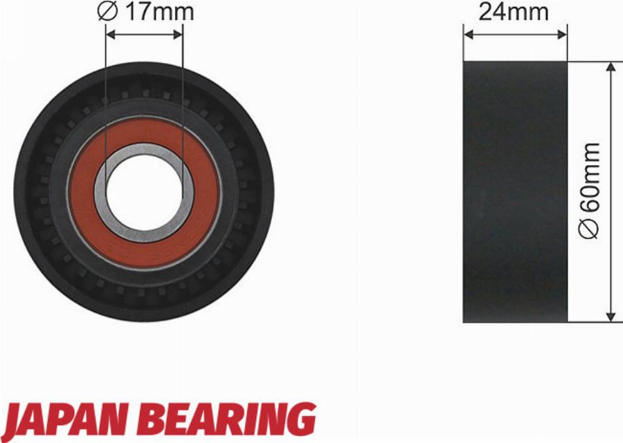 NTY RNK-AU-015 - Паразитний / провідний ролик, поліклиновий ремінь autocars.com.ua