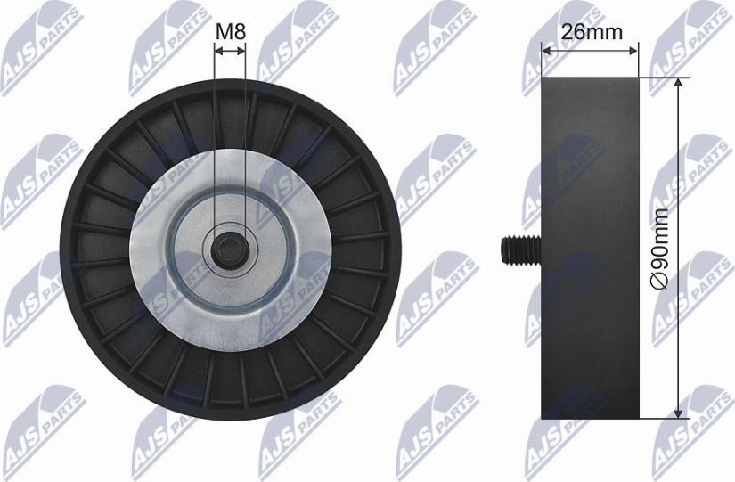 NTY RNK-AU-035 - Направляющий ролик, клиновой ремень avtokuzovplus.com.ua