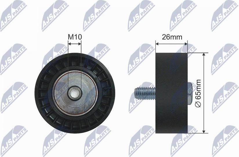 NTY RNK-AU-047 - Направляющий ролик, клиновой ремень avtokuzovplus.com.ua