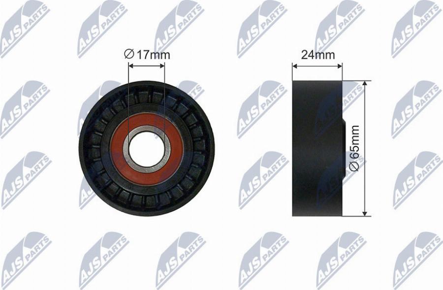NTY RNK-AU-057 - Направляющий ролик, поликлиновый ремень avtokuzovplus.com.ua
