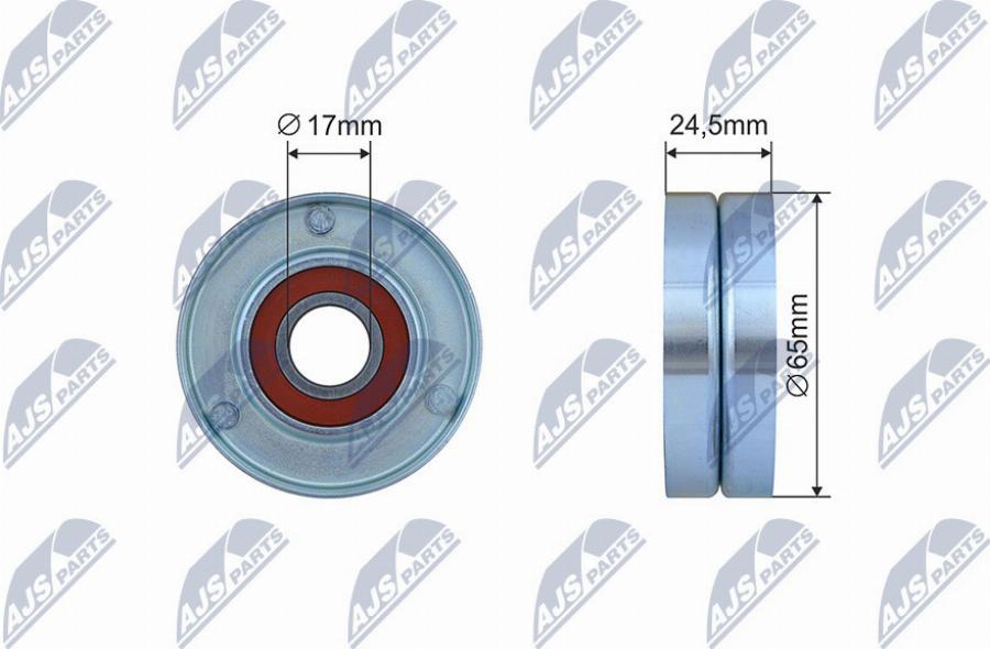 NTY RNK-AU-058 - Паразитний / провідний ролик, поліклиновий ремінь autocars.com.ua