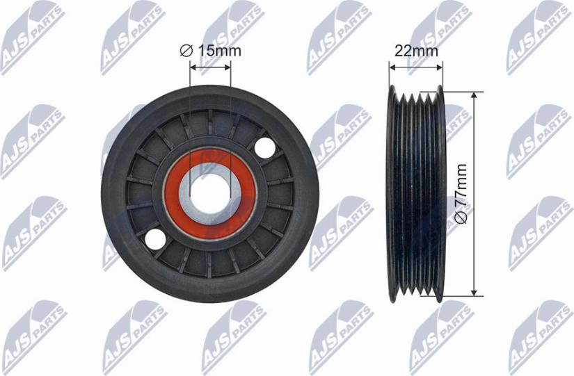 NTY RNK-AU-077 - Направляющий ролик, поликлиновый ремень avtokuzovplus.com.ua