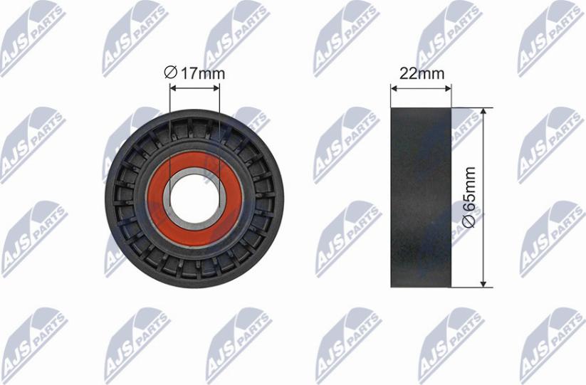 NTY RNK-AU-083 - Паразитний / провідний ролик, поліклиновий ремінь autocars.com.ua