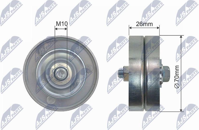 NTY RNK-BM-037 - Ролик натяжителя, клиновой ремень avtokuzovplus.com.ua