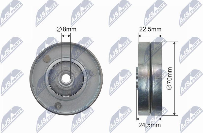 NTY RNK-BM-041 - Ролик натяжителя, клиновой ремень avtokuzovplus.com.ua