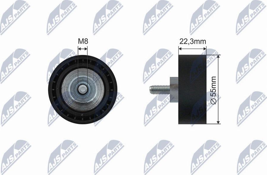 NTY RNK-BM-067 - Направляющий ролик, поликлиновый ремень avtokuzovplus.com.ua