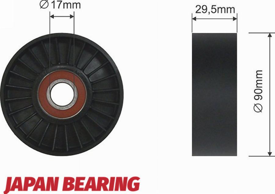 NTY RNK-CH-023 - Паразитний / провідний ролик, поліклиновий ремінь autocars.com.ua