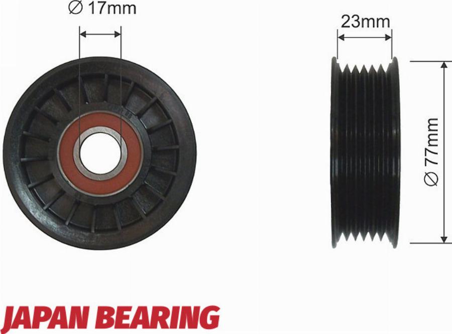 NTY RNK-CH-024 - Паразитний / провідний ролик, поліклиновий ремінь autocars.com.ua
