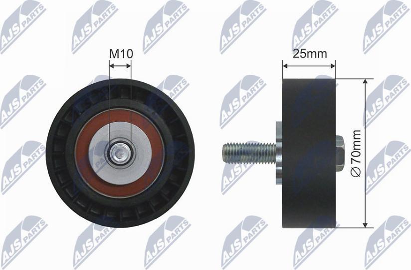 NTY RNK-CT-023 - Направляющий ролик, поликлиновый ремень avtokuzovplus.com.ua