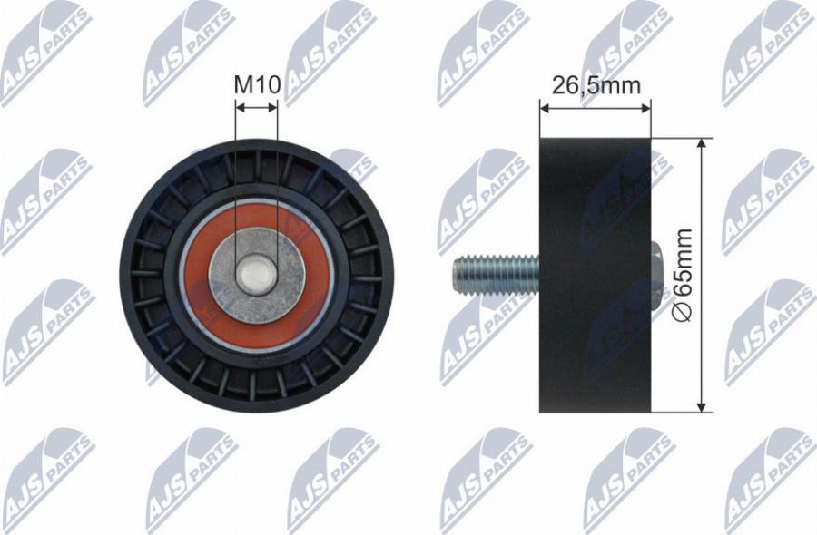 NTY RNK-CT-053 - Направляющий ролик, поликлиновый ремень avtokuzovplus.com.ua