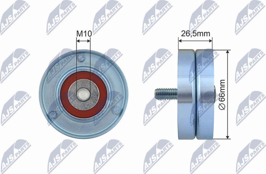 NTY RNK-CT-062 - Направляющий ролик, поликлиновый ремень avtokuzovplus.com.ua