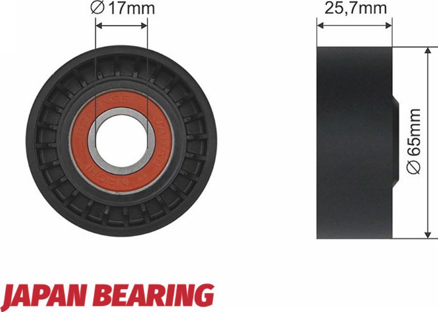 NTY RNK-FR-011 - Паразитний / провідний ролик, поліклиновий ремінь autocars.com.ua