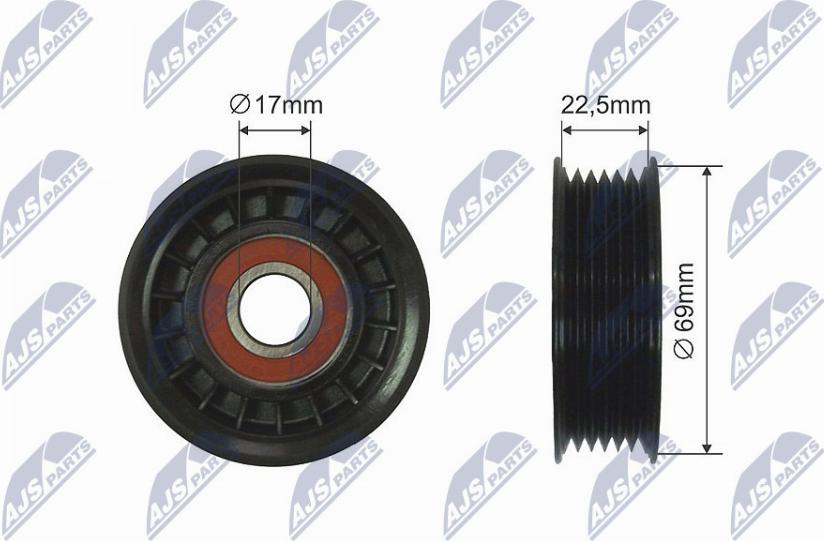 NTY RNK-FR-038 - Ролик натяжителя, клиновой ремень avtokuzovplus.com.ua