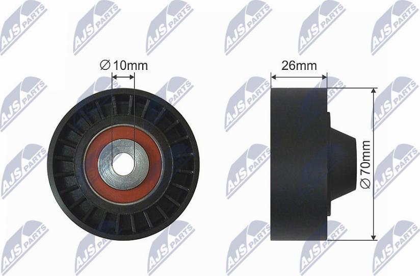 NTY RNK-HY-514 - Направляющий ролик, поликлиновый ремень avtokuzovplus.com.ua