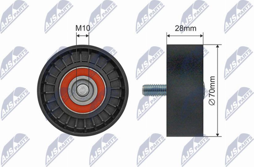 NTY RNK-HY-520 - Направляющий ролик, поликлиновый ремень avtokuzovplus.com.ua