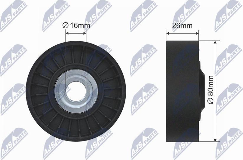 NTY RNK-ME-021 - Направляющий ролик, клиновой ремень avtokuzovplus.com.ua