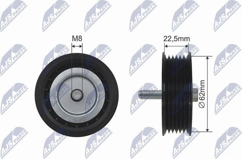 NTY RNK-ME-025 - Направляющий ролик, клиновой ремень avtokuzovplus.com.ua