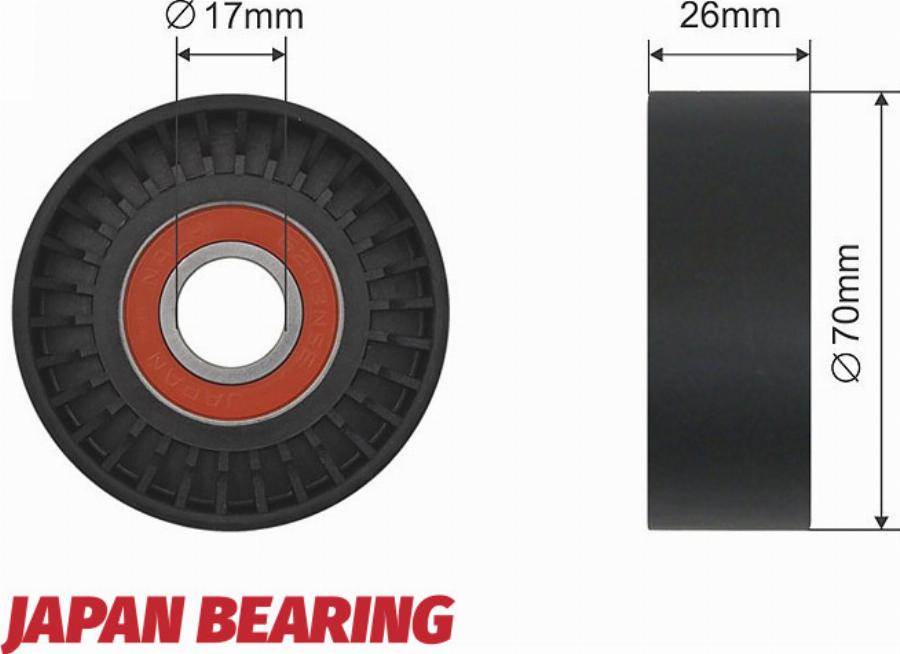 NTY RNK-PL-015 - Паразитний / провідний ролик, поліклиновий ремінь autocars.com.ua