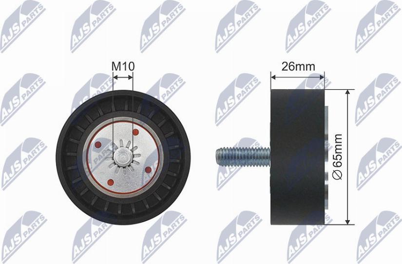 NTY RNK-PL-028 - Направляющий ролик, поликлиновый ремень avtokuzovplus.com.ua