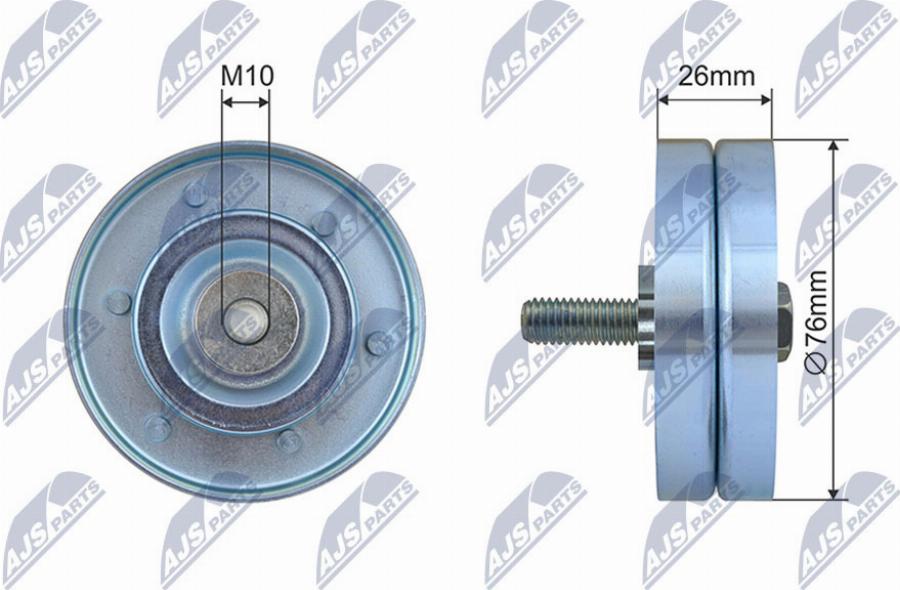 NTY RNK-PL-045 - Направляющий ролик, поликлиновый ремень avtokuzovplus.com.ua